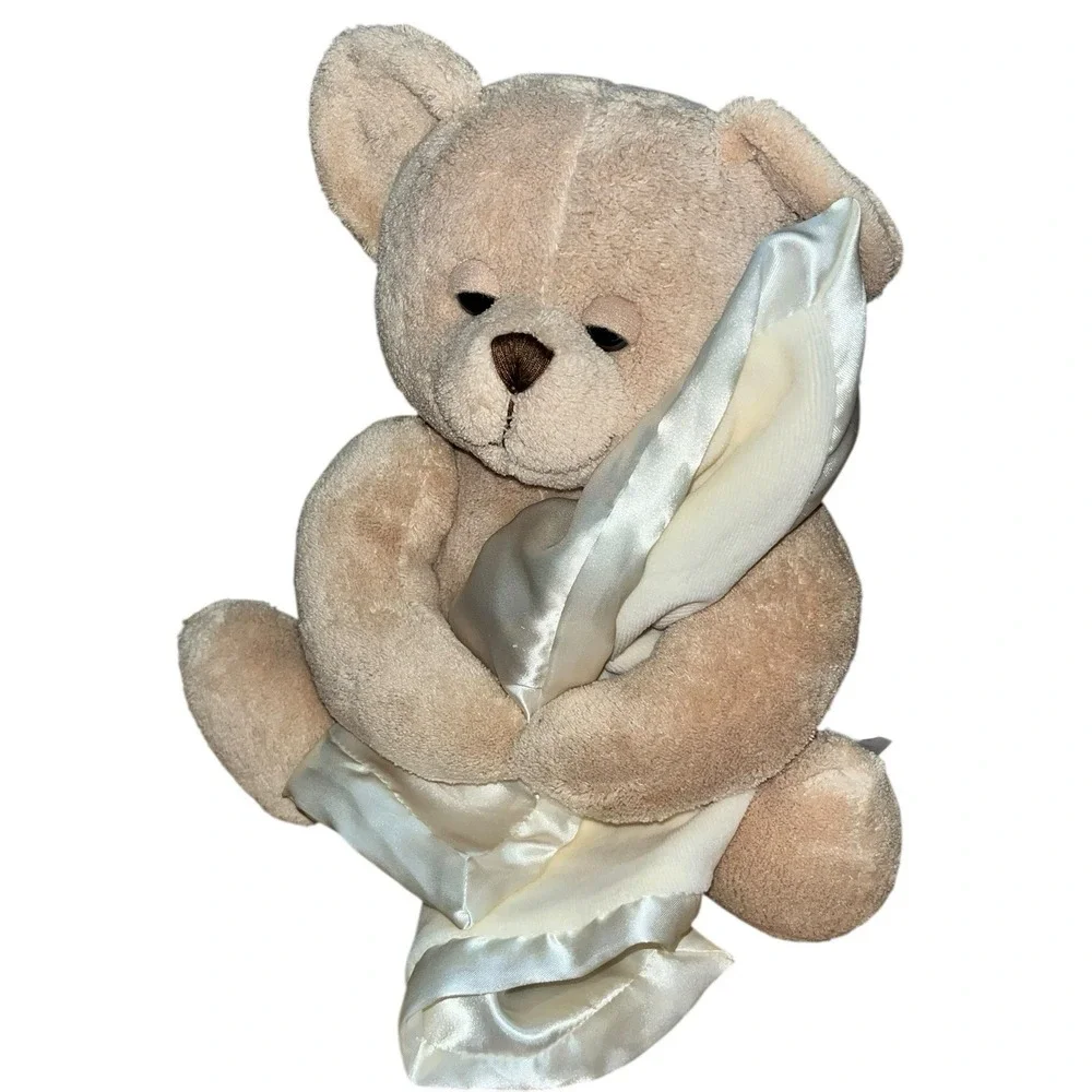 Prince Lionheart Back To Sleep Bear W/ Silkie Blanket (no Voice Device)